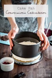 Cake Pan Size Conversions Calculator In 2020 Cake Pan Sizes Cake Pans Pan Sizes