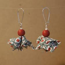 Boucles D Oreilles En Tissu Petit Pan Bijoux Fait Main Par Cocotte Et Bricoles Boucles D Oreilles En Tissu Bijoux En Tissu Bijoux Fait Main