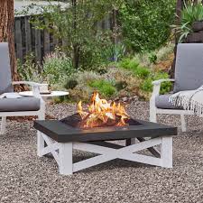 Real Flame Austin 33 Inch Square Wood Burning Fire Table White W Black Top 350 Wht Bbqguys In 2020 Wood Burning Fire Pit Portable Fire Pits Outdoor Fire Pit
