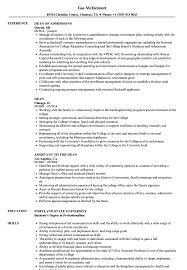 Dean Resume Samples Velvet Jobs