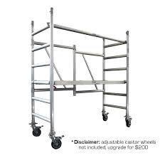 Mobile scaffolding height to base ratio. Foldable Aluminium Mobile Scaffold 1 0m Platform Height Synergy Scaffolding Access Equipment