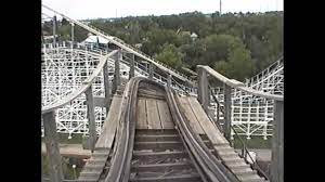 Outlaw Coaster Adventureland No Brakes Straight Through Station Youtube