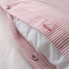 Bergpalm Duvet Cover And Pillowcase S White Red Stripe Full Queen Double Queen Ikea Ticking Stripe Bedding Duvet Covers Striped Duvet Covers