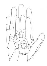 Family Hands Metal Poster Print Valeria Tsolova Displate Line Art Drawings Hand Art Poster Prints