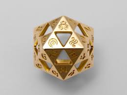 Triforce D20 3d Printed Metal D20 Legend Of Zelda Gaming Etsy 3d Printed Metal Triforce Prints
