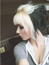 Edgy Chic Emo Hairstyles For Girls Pretty Designs Split Dyed Hair Hair Styles Emo Hair