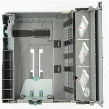 If letter or a4 size paper is in tray #1, open the output paper tray cover and lift the a4/ltr stopper (1) to hold the paper in landscape position. 40x5273 Lexmark Paper Tray Primary 550 Sheet C734n C734dn C734dtn