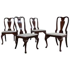 A wide variety of reproduction dining chairs options are available to you, such as home. Set Of 4 Reproduction Queen Anne Solid Mahogany Dining Side Chairs For Sale At 1stdibs