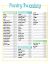 Printable Pantry Checklist Template