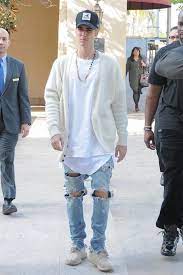 Justin Bieber Wearing New Era Xxlarge Patch D Frame Trucker Hat Adidas Yeezy Boost 350 Oxford Tan Justin Bieber Style Outfit Men Streetwear Shirt Outfit Men