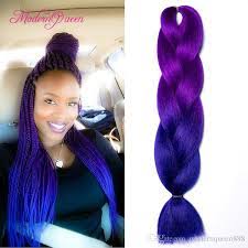 Kanekalon Ombre Braiding Hair Synthetic Crochet Braids Twist 24inch 100g Ombre Two Tone Jumbo Braid Hair Extensions More Colors Wholesale From Modernqueen888 Braided Hairstyles Box Braids Styling Braid In Hair Extensions