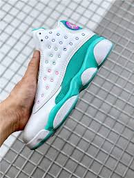 Air Jordan 13 Retro White Soar Green Pink Gs 439358 100 In 2020 Air Jordans Jordan 13 Jordans