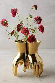 This Gold Hand Vase Would Look Great In Any Room Fall Home Decor Vase Decor