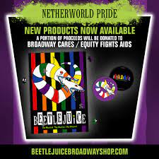 Beetlejuice is a stage musical with music and lyrics by eddie perfect and book by scott brown and anthony king. Beetlejuice The Musical Ghost With The Most Bringing You Nothing But Pride Head To Beetlejuicebroadwayshop Com For Some New Merch And Support Broadway Cares Equity Fights Aids Facebook