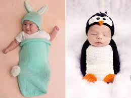 These crochet baby cocoon patterns are so adorable and just what you need as props for a newborn photo shoot. Adorable Knitted Baby Cocoons Free Patterns