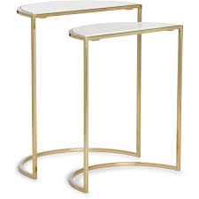 Check spelling or type a new query. Adore Decor Kingston Gold Nesting Side Table Set Of 2 White And Gold Futb10165a