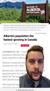 Alberta lead the Canadian provinces in population growth over the last  year, leading to Canada experiencing its largest growth since 1957. Learn  more at LethbridgeNewsNow.com #YQL #LNN #Lethbridge ...