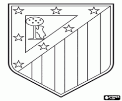 Escudo Atletico De Madrid Para Colorear