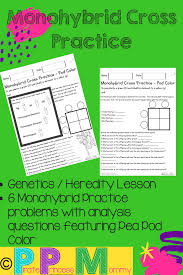 Students Will Have Fun Figuring Out These 6 Different Monohybrid Punnett Square Crosses As They Study Life Science High School Genetics Lesson Science Lessons