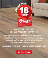 18 Month Special Financing Flooring Floor Decor Renovation Project