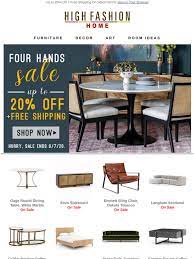 The list of materials is impressive: High Fashion Home Ends Tomorrow Up To 20 Off Free Shipping On Four Hands Milled
