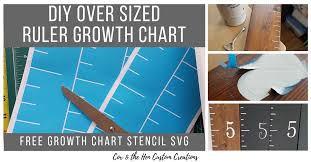 diy over sized ruler growth chart cox the hen custom