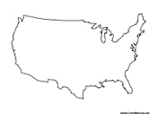 Coloring page united states map. United States Coloring Pages