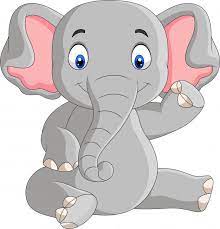 dessin anime mignon bebe elephant assis drole elephanteaux coloriage de hansel et gretel
