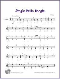 Jingle Bells Boogie Free Guitar Sheet Music Digital Print Sheet Music Jingle Bells Sheet Music Guitar Sheet Music