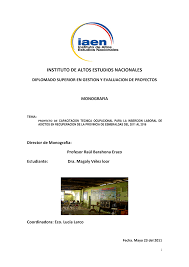 INSTITUTO DE ALTOS ESTUDIOS NACIONALES