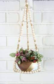 Diy Beaded Plant Hanger Hanging Candles Diy Plant Hanger Hanging Candle Holders Diy