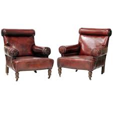 Pair Of Large Early 20th Century English Leather Club Or Library Chairs In 2020 Modern Leather Club Chairs Leather Club Chairs Club Chairs
