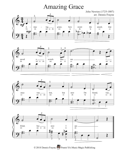 Amazing Grace — Presto! It's Music Magic Publishing