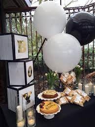 Black White And Gold Themed Boy Baby Shower Gold Baby Shower Boy Baby Shower Color Themes Baby Boy Shower