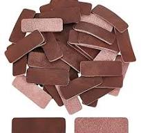 50pcs Blank Leather Labels Handmade Leather Tags Genuine Leather Embossed  Tag 2 x 0.7 Inch Embellishment DIY Accessories for Jewelry Making Crafts ...