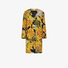 Dries Van Noten Floral Embroidered Coat Browns