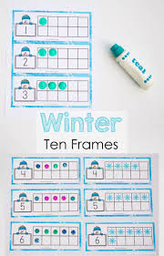 Snowman Winter Ten Frame Printable Winter Math Activities Winter Math Ten Frame
