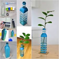 Paint Stripes On A Bottle Using Masking Tape And Make A Trendy Vase Clever Wine Bottle Crafts Diy Bottle Glass Bottle Crafts