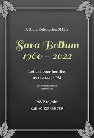 The same poem can be used in the eulogy, on the service folder, on place cards, on bookmarks and on thank you notes. Funeral Invitation Templates Photoadking