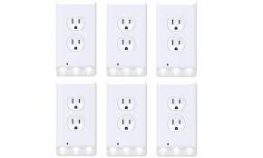 6 Pack Outlet Cover Wall Plate With Led Night Lights Groupon