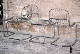 Lot De 4 Chaises Vintage Annee 70 Metal Chrome Gentlemen Designers Chaise Vintage Chaise 4 Chaises