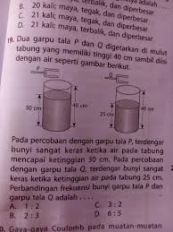 Sebuah kolom udara memiliki panjang 40 cm. Perbandingan Frekuensi Bunyi Garpu Tala P Dan Garpu Tala Q Adalah Brainly Co Id