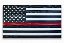 Black American Flag With One Red Stripe Meaning What Does The Thin Red Line Mean For Firefighters Patriot Wood