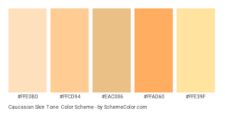 What color combination makes peach? Caucasian Skin Tone Color Scheme Cream Schemecolor Com