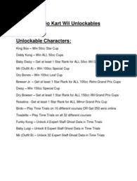 Write the first paragraph of your article here. Mario Kart Wii Unlockables Pdf