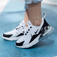 Nike Air Max 270 White Black Floral Nike Air Max Nike Shoes Cute Shoes