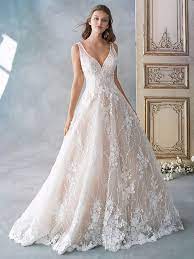 Kenneth Winston Style 1789 Classic Lace Ballgown V Neckline Beaded Straps Low Open Kenneth Winston Wedding Dresses Wedding Dresses A Line Wedding Dress