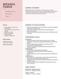 This data entry job seeker doesn't have much professional experience, with only work as a retail cashier and a few months as an intern. Professional Administrative Resume Examples Livecareer