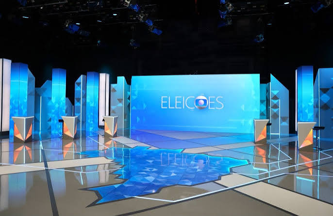 Palco de debate presidencial na televisão