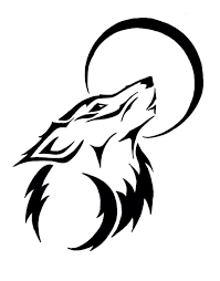Wolf Moon Drawing Tribal Drawings Tribal Wolf Tattoo Tribal Wolf